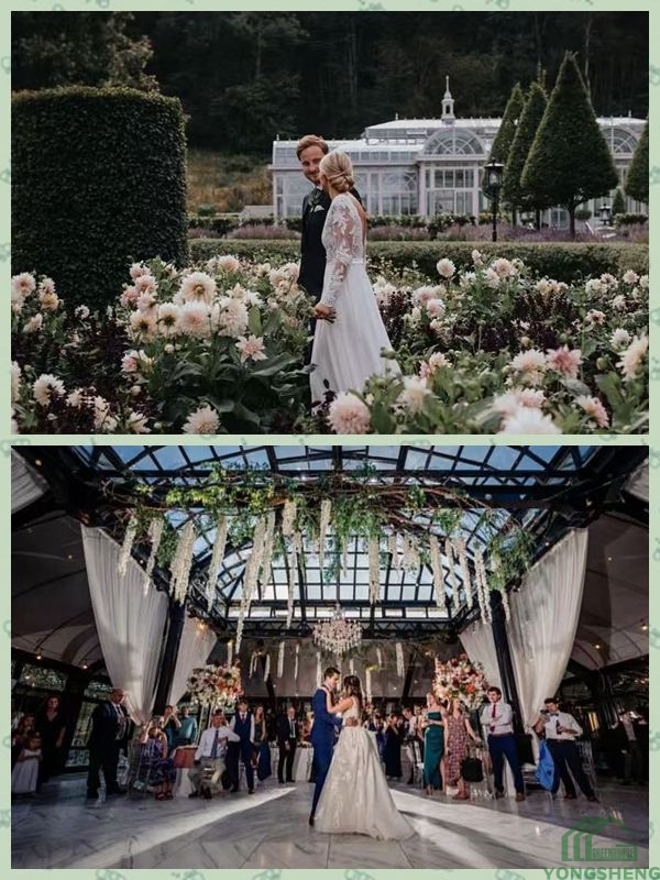 Invernadero de Lujo para Bodas con Estructura de Acero Galvanizado en Caliente